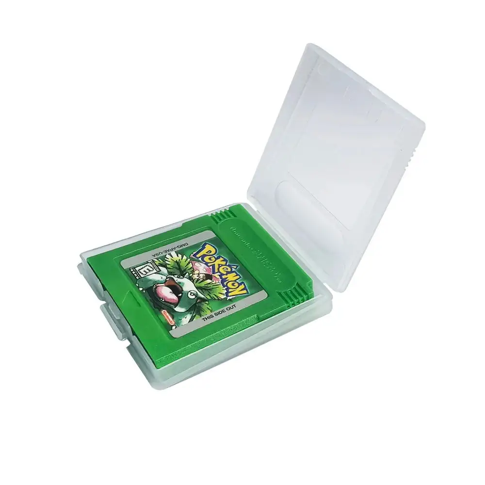 Pokemon Series Version 16 Bit GBC Game Cassette Classic Green Crystal Silver for GBC Video Game Collect Colorful English Version