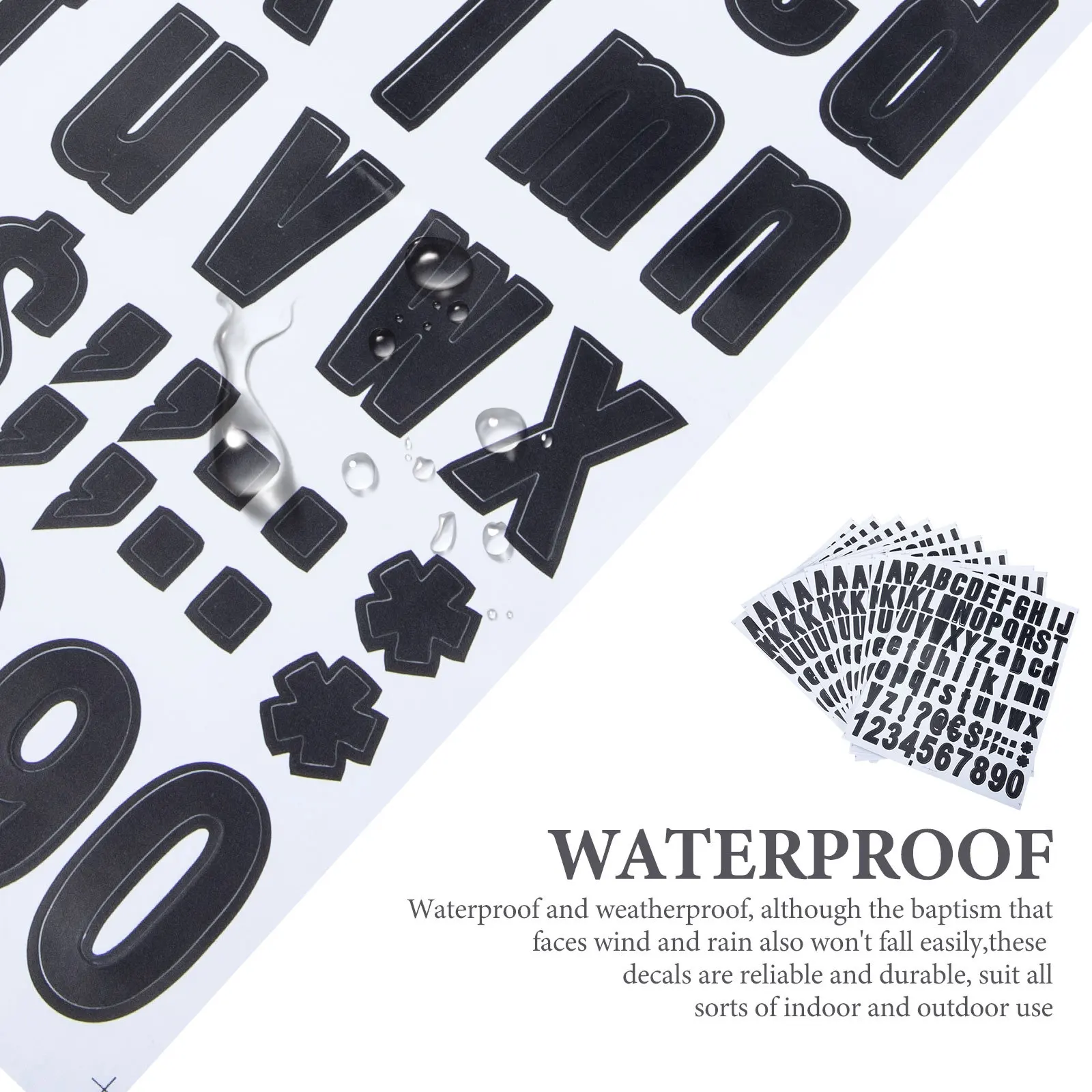 

10 Sheets Address Number Labels Durable Waterproof PVC Multi-Function Self-Adhesive Stickers Mailbox Numbers DIY