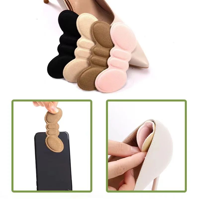 Semelles intérieures pour chaussures pour femmes, coussinet à talons hauts, taille réglable, coussinets adhésifs pour talons, poignées de doublure, autocollant de protection, soulagement de la douleur, insertion de soins des pieds