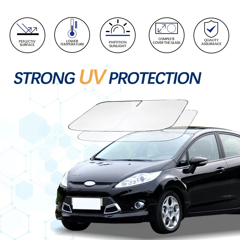 

Windshield Sun Shade For Ford Fiesta MK6 MK7 ST Line Sunshade Sun Visor Protector Foldable Blocks UV Rays Keep Your Car Cooler