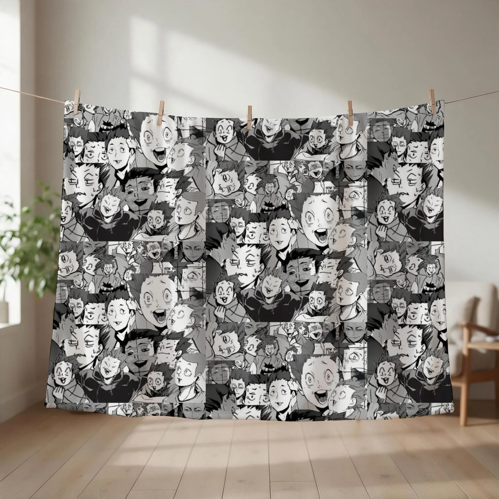 Tendou Satori Manga Panels Throw Blanket Blankets For Baby Decorative Throw Decorative Sofa Bed linens Blankets