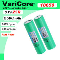 New Original 18650 2500 mAh Rechargeable battery 3.6V 18650-25R 20A discharge batteries For Electrical tools use