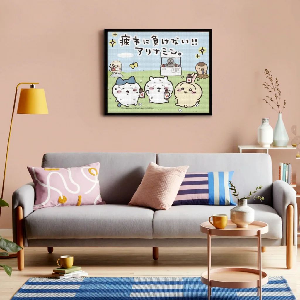 Cartoon Kawaii Cute Chiikawa Diamond Painting  5D Diy Full Square Mosaic Bedroom Decoration Handmade Gift