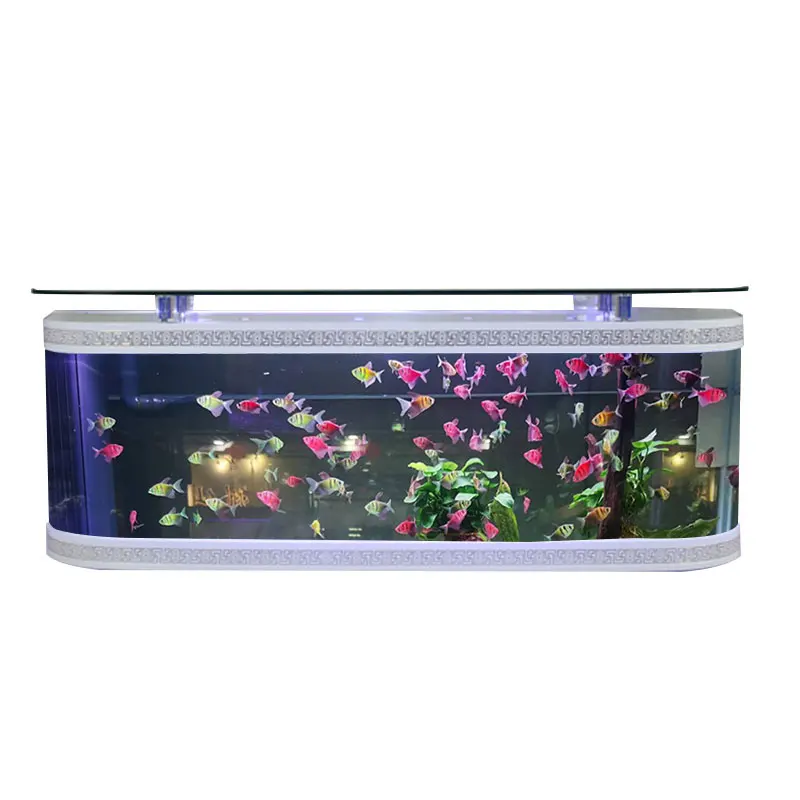 Fish Tank TV Cabinet Home Living Room Aquarium Coffee Table Floor Fish Tank Change Water