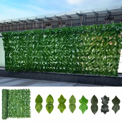 Artificial Hedges Ivy Leaf Garden Fence Roll Privacy Screen Wall Cover Decor
