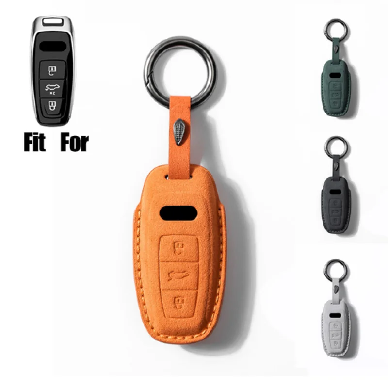 

Замшевый кожаный чехол для автомобильного брелка A + для Audi A3 A4 A6 A4L A6L A7 A8 Q3 Quattro
