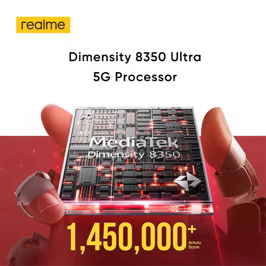 إصدار RU لهاتف الذكي Realme P3 Ultra 5G الأبعاد 8350 Ultra 5G شرائح بطارية 6000 مللي أمبير في الساعة 80 وات شحن 50 ميجابكسل كاميرا سوني NFC