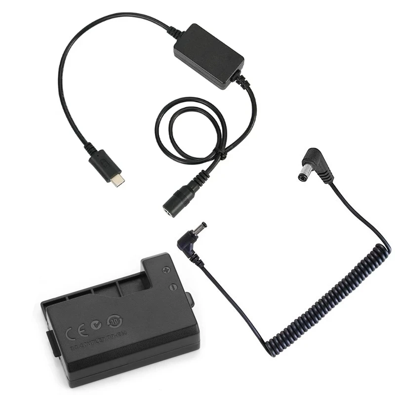 DR-E10 DC Coupler ไดรฟ์ USB อะแดปเตอร์ LP-E10 Dummy แบตเตอรี่สําหรับ Canon EOS Rebel T3 T5 T6 Kiss X50 X70 EOS 1100D 1200D ดิจิตอล