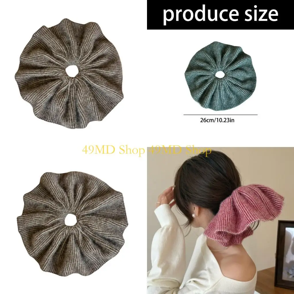 

49MD Французский очаровательный головной убор Вязаные резинки для волос Эластичная повязка для волос для женщин и девочек