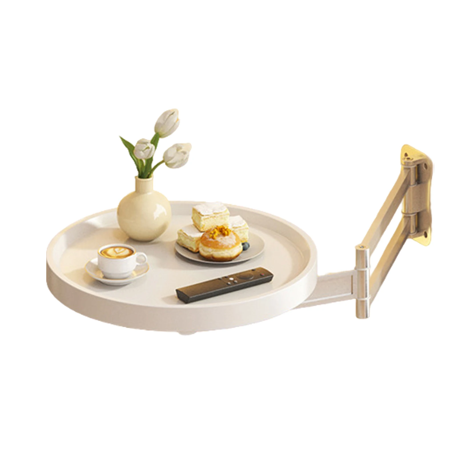 Wall Mount Table Fold Down Space Saving Dining Desk Small Round Tray Bedde Extendable Space