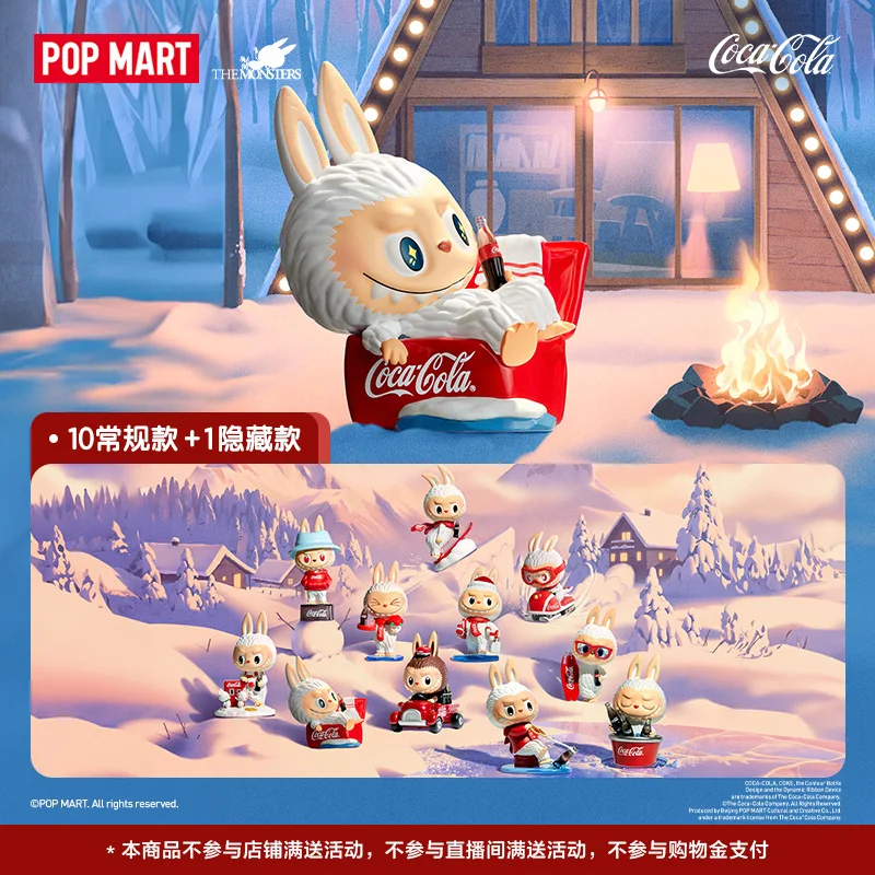 

In Stock Genuine Pop Mart The Monsters Labubu Coca Cola Figurine Blind Box Ornament Decoration For Kids Birthday Holiday Gift