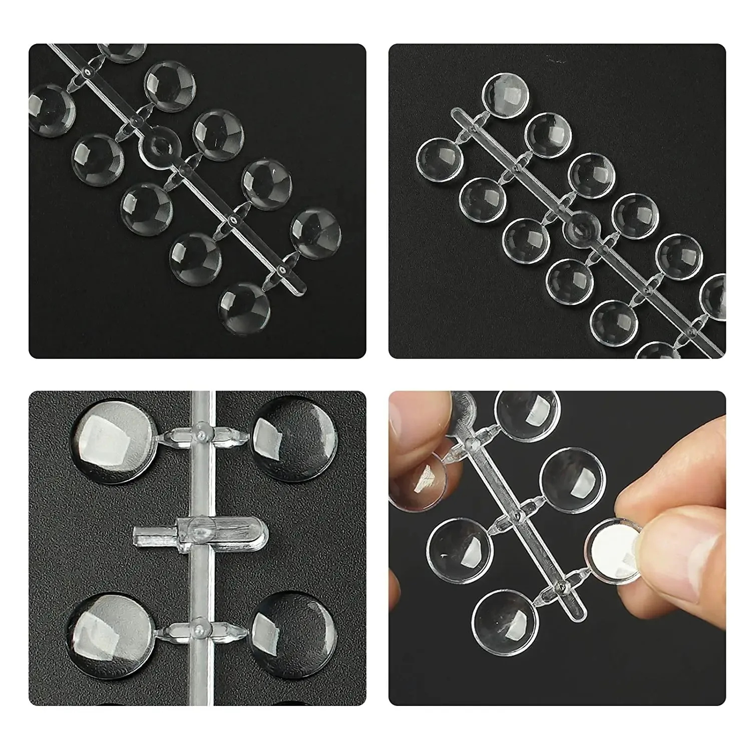 120 قطعة طاولة عرض طلاء الأظافر مع ملصقات ، لوحة عرض أظافر بطاقة ملونة منقط ، رف عرض أظافر صالون فول البازلاء #4