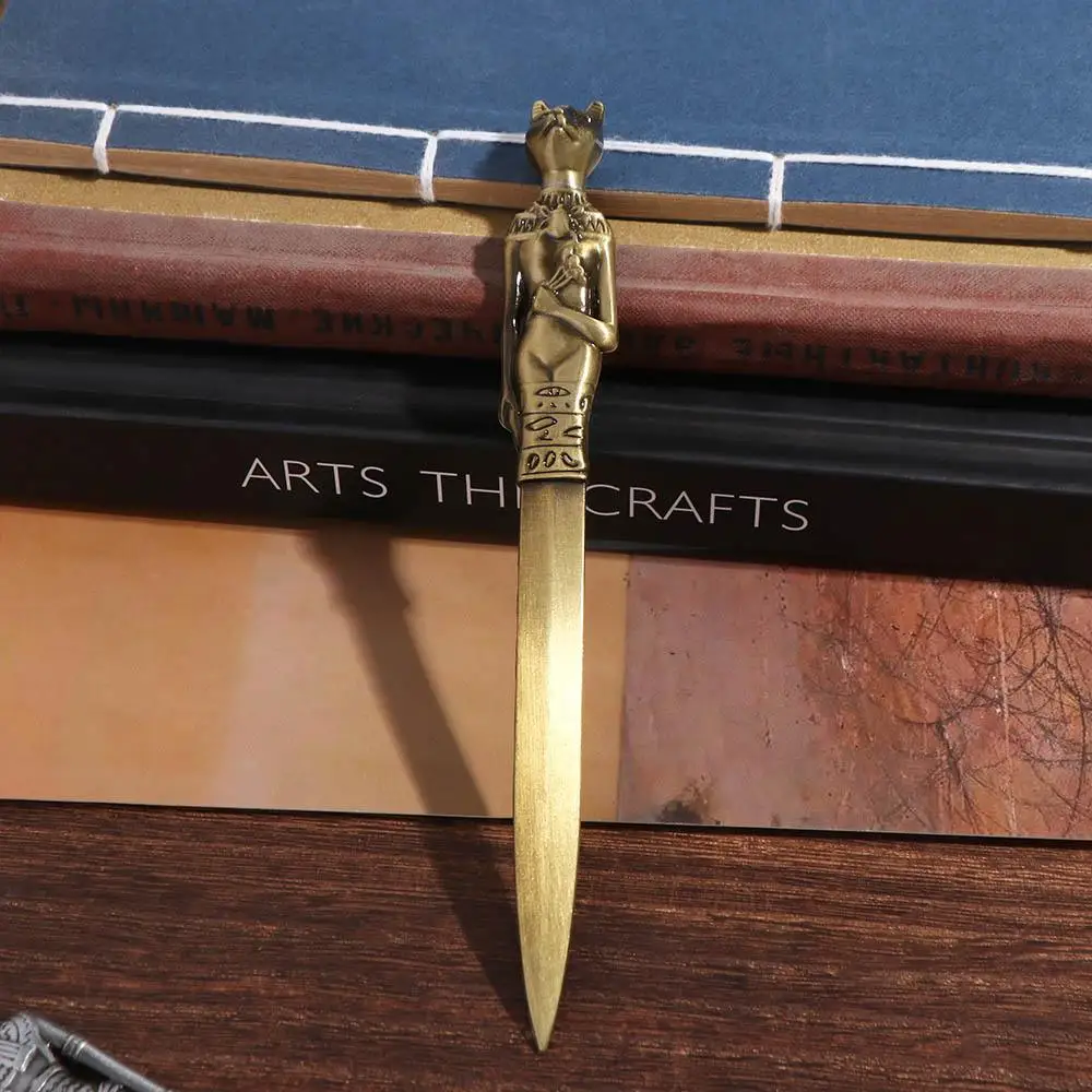 Creative Egyptian Pyramid Pharaoh Envelope Opener Letter Opening Tool Zinc Alloy Express Opener Retro Ancient Student Stationery