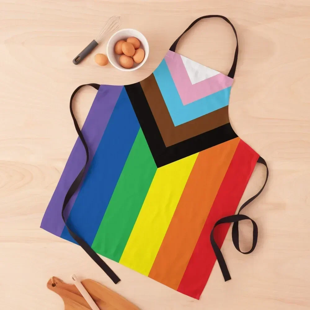 

Progress Pride Flag Apron men's barbecue japanese style For Women Kitchen Waterproof women Apron