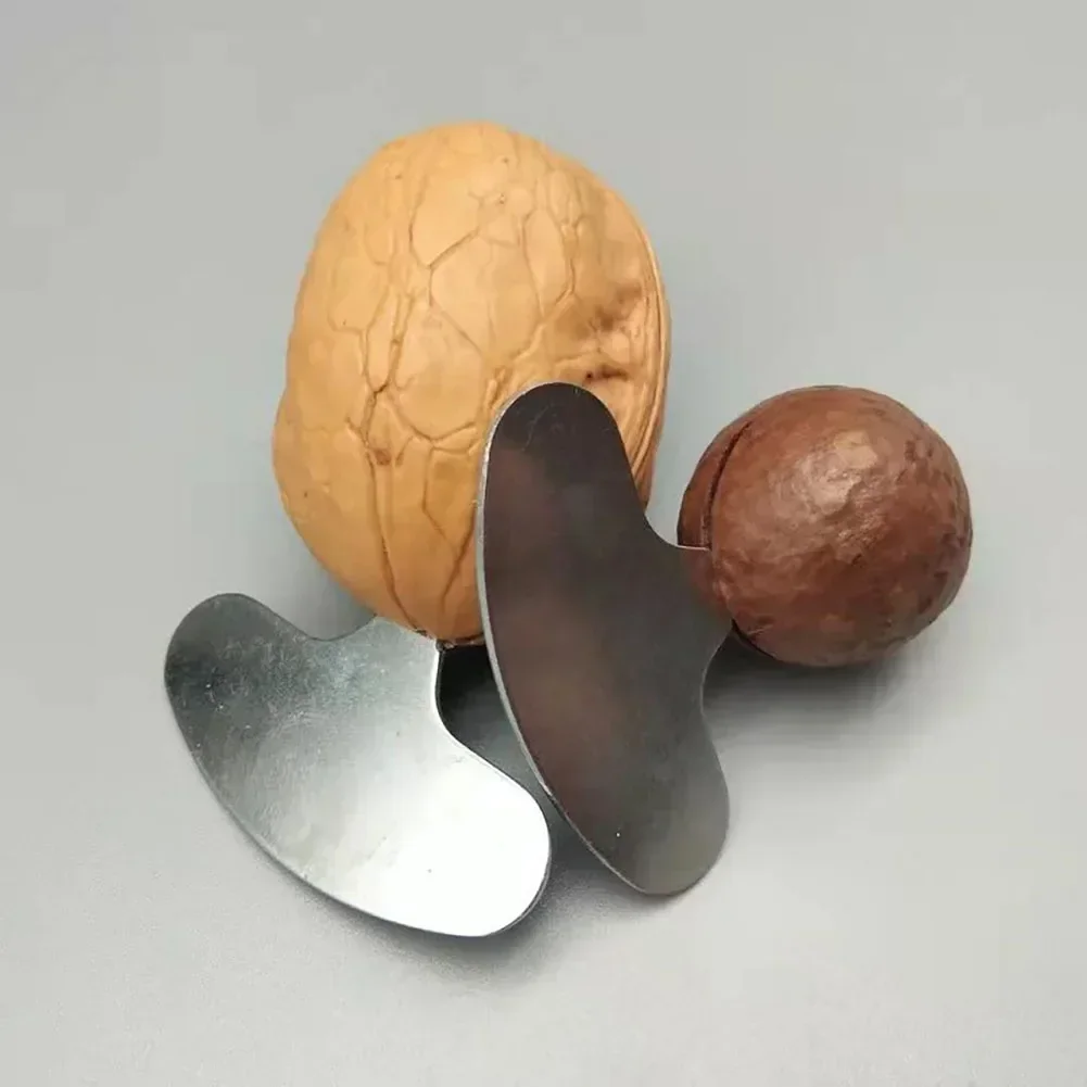 Cokytoop-Juego de Mini galletas de nueces de acero inoxidable, abridor de nueces de macadami portátil, accesorios de cocina para acampar, herramientas de nueces, 1-4 piezas