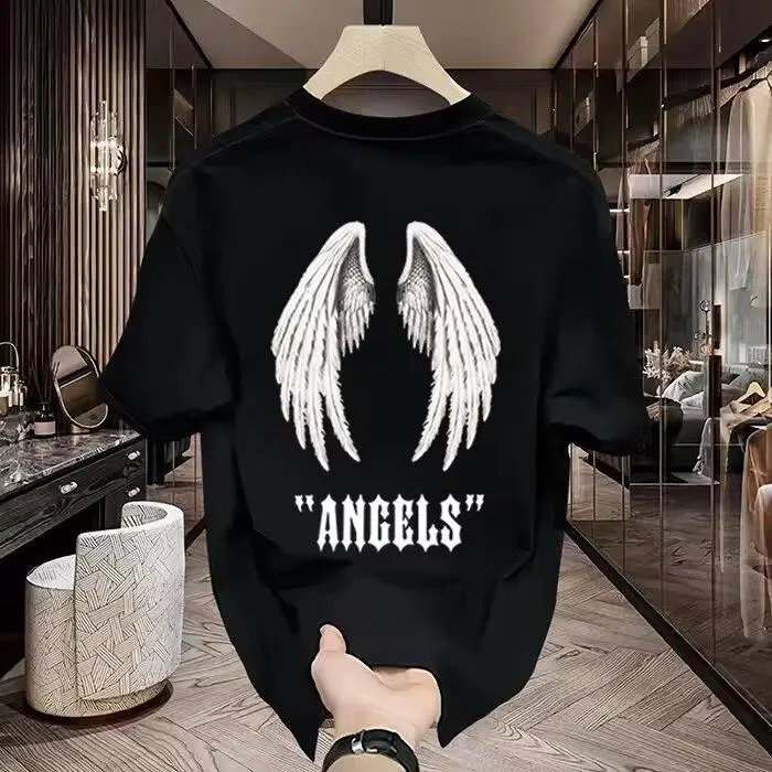 

Классическая унисекс футболка из американского хлопка с мелким принтом, круглым вырезом, коротким рукавом, свободного кроя, мягкая, на все сезоны, для повседневной носки