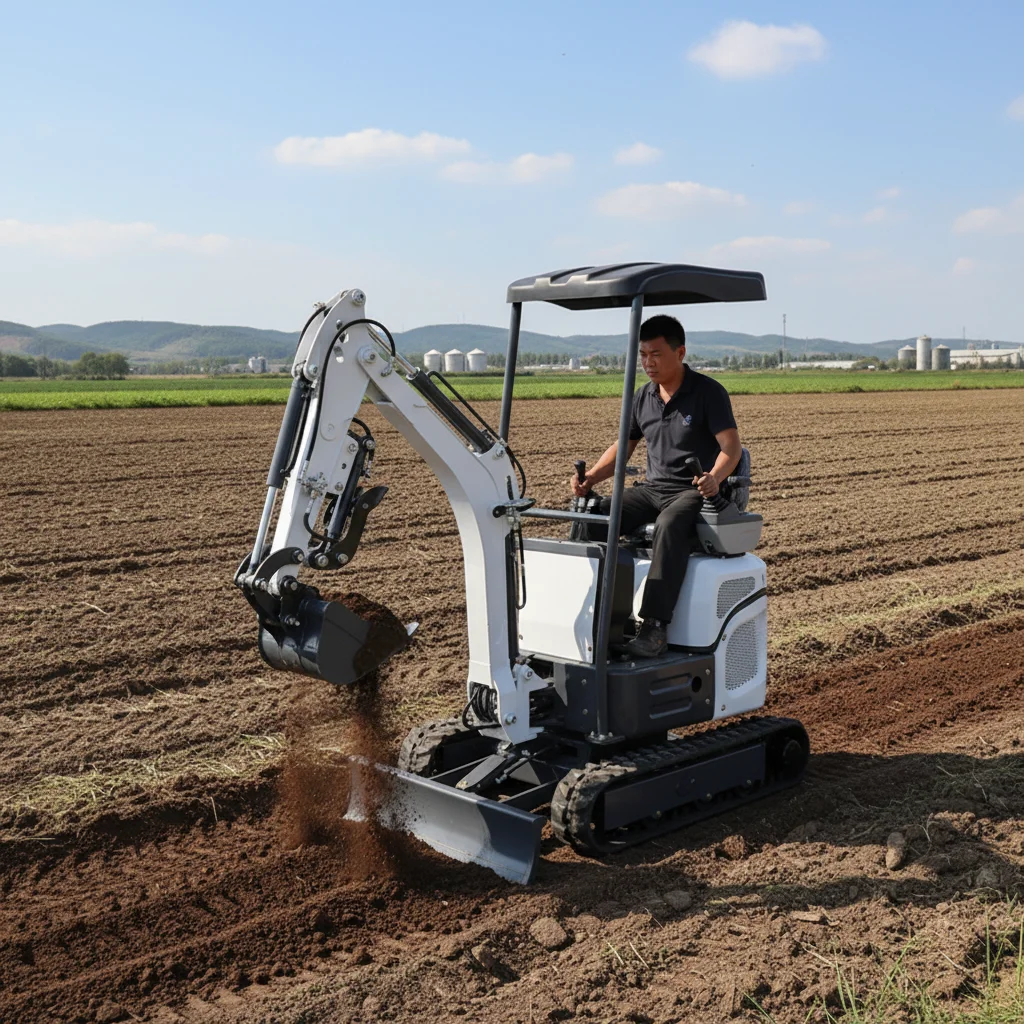 

0.8 Ton Micro Crawler Excavator Hydraulic Small Digger 360° Rotation for Home Garden Orchard Use