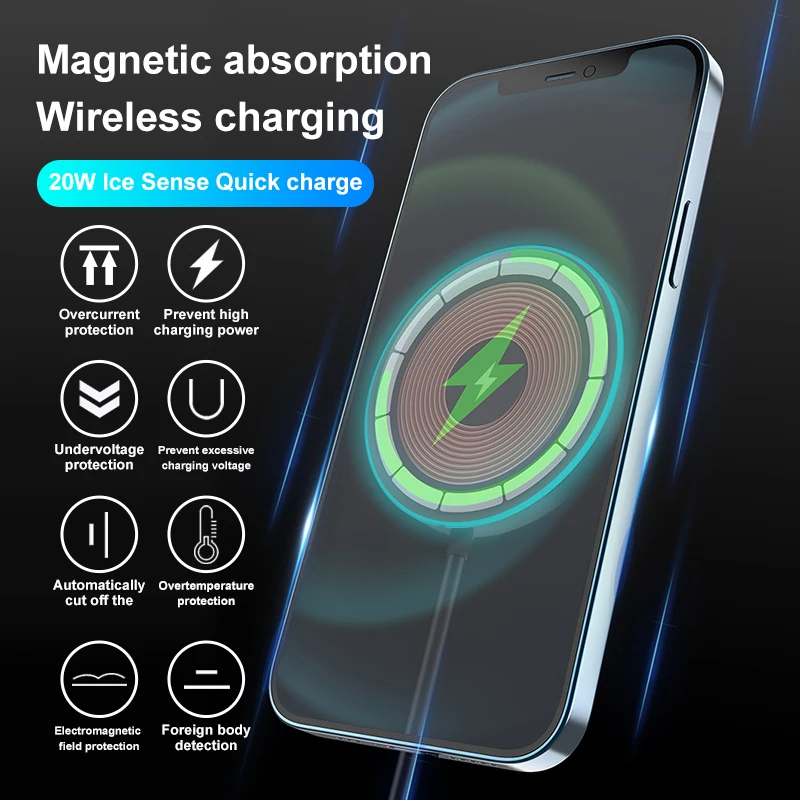 For MagSafe Magnetic Wireless Charger Fast Charging Pad Stand For iPhone 13 12 11 14 Pro Max XS USB C Fast Charging Dock Station