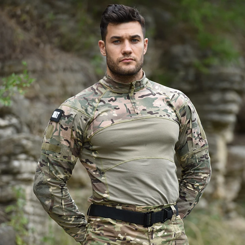 Camiseta táctica de camuflaje para hombre – Airsoft y entrenamiento
