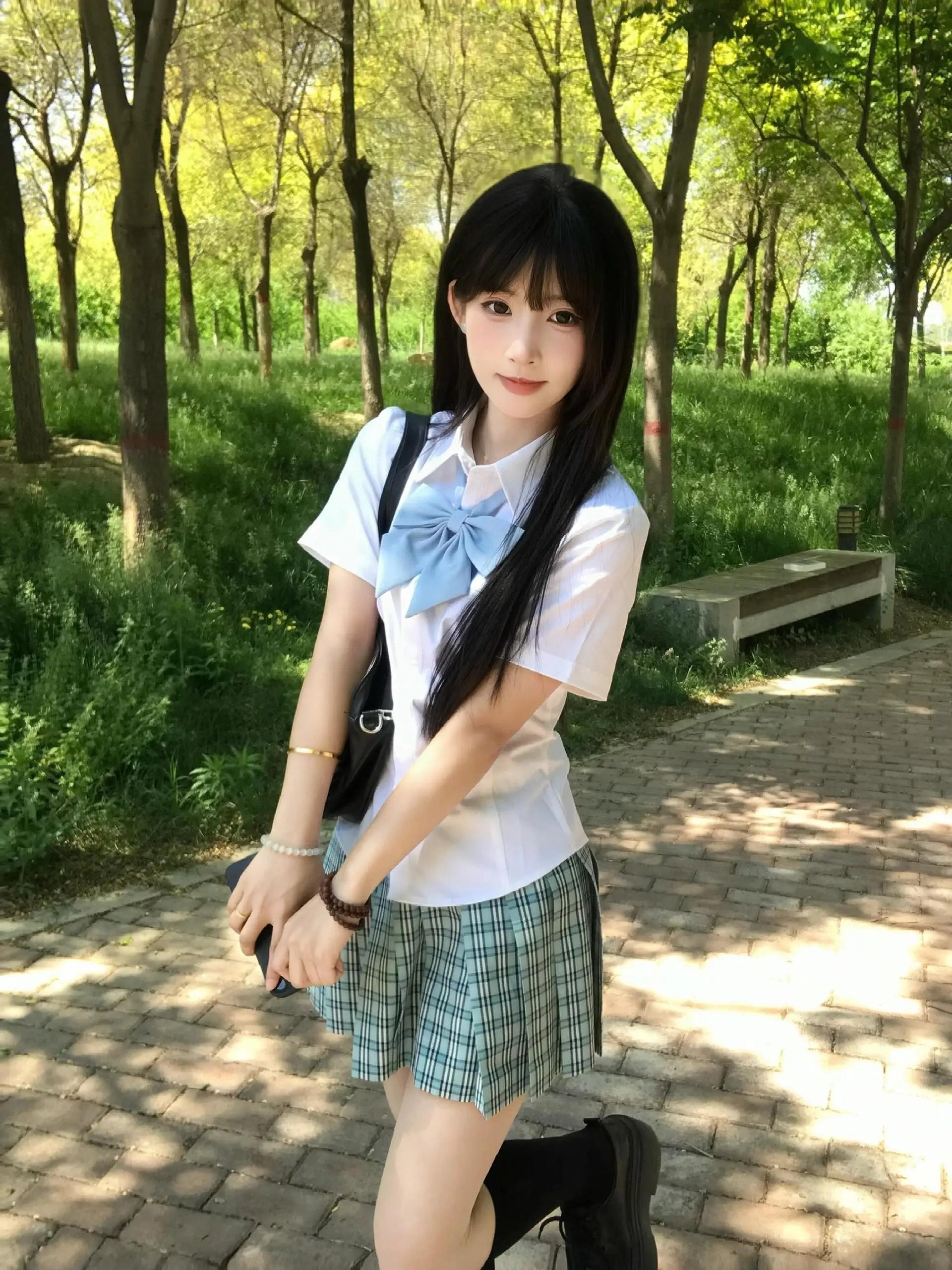 

Mint Original JK orm Skirt Japanese Sle School orm een Gingham Plaid A-Line Skirt Fre College Sle