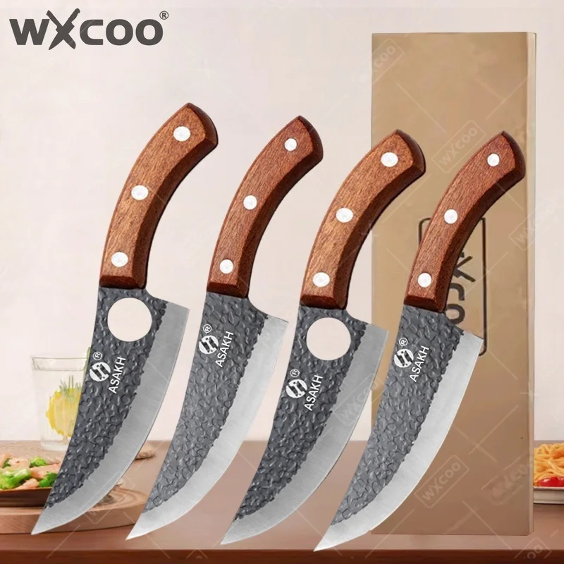 WXCOO Hand Forged Kitchen Knife Butcher Knife Meat Cleaver P