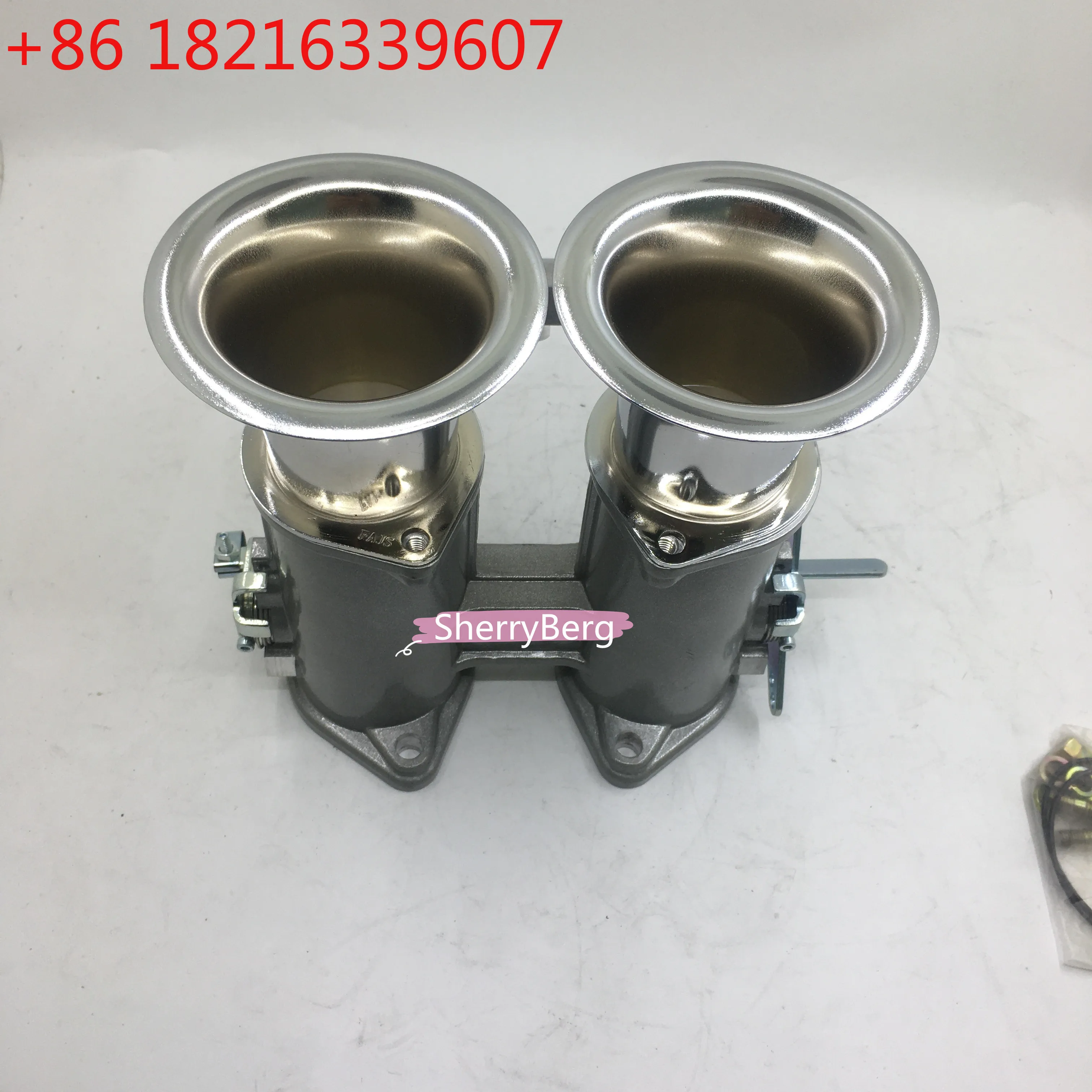 TAO SherryBerg  45dcoe 45 dcoe 45mm DCOE Twin 45mm Throttle Bodies Body + air horns /stacks for Weber/Dellorto/Solex DCOE/DHLA c