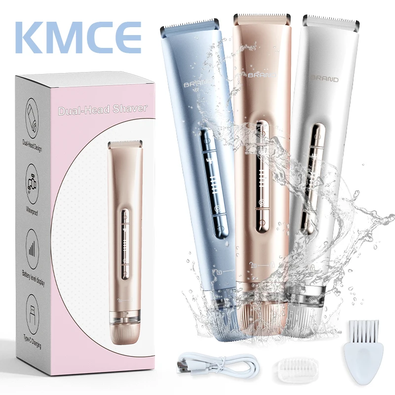 

Женская частная бритва с двойной головкой, многофункциональная электробритва, волосы на теле, удаление лобковых волос, двойное использование сухих и влажных волос