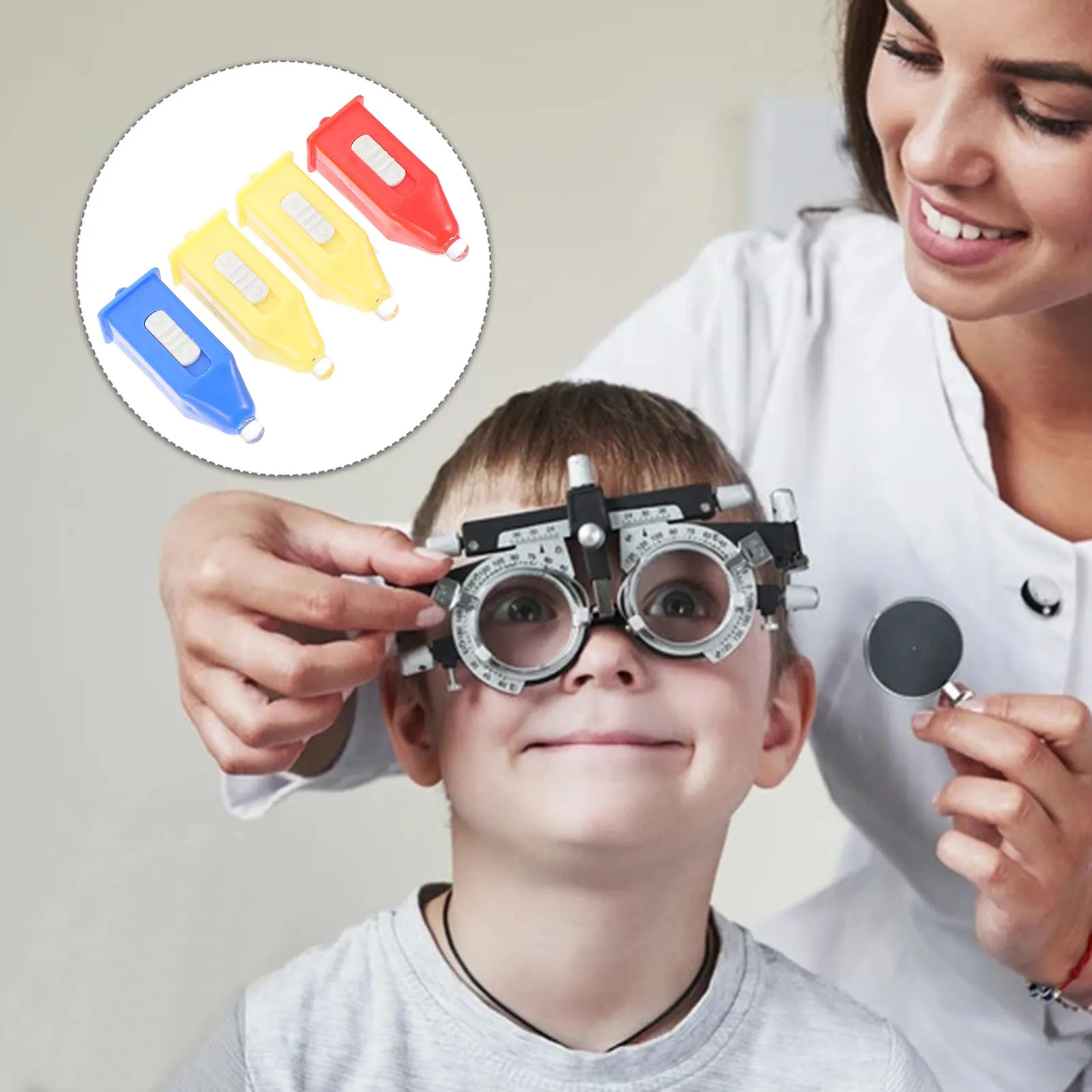 4Pcs Detection Light for Glasses Anti Blue Light Test Lamp Excellent Craftsmanship Convenient Use Protect Eyes from Computer