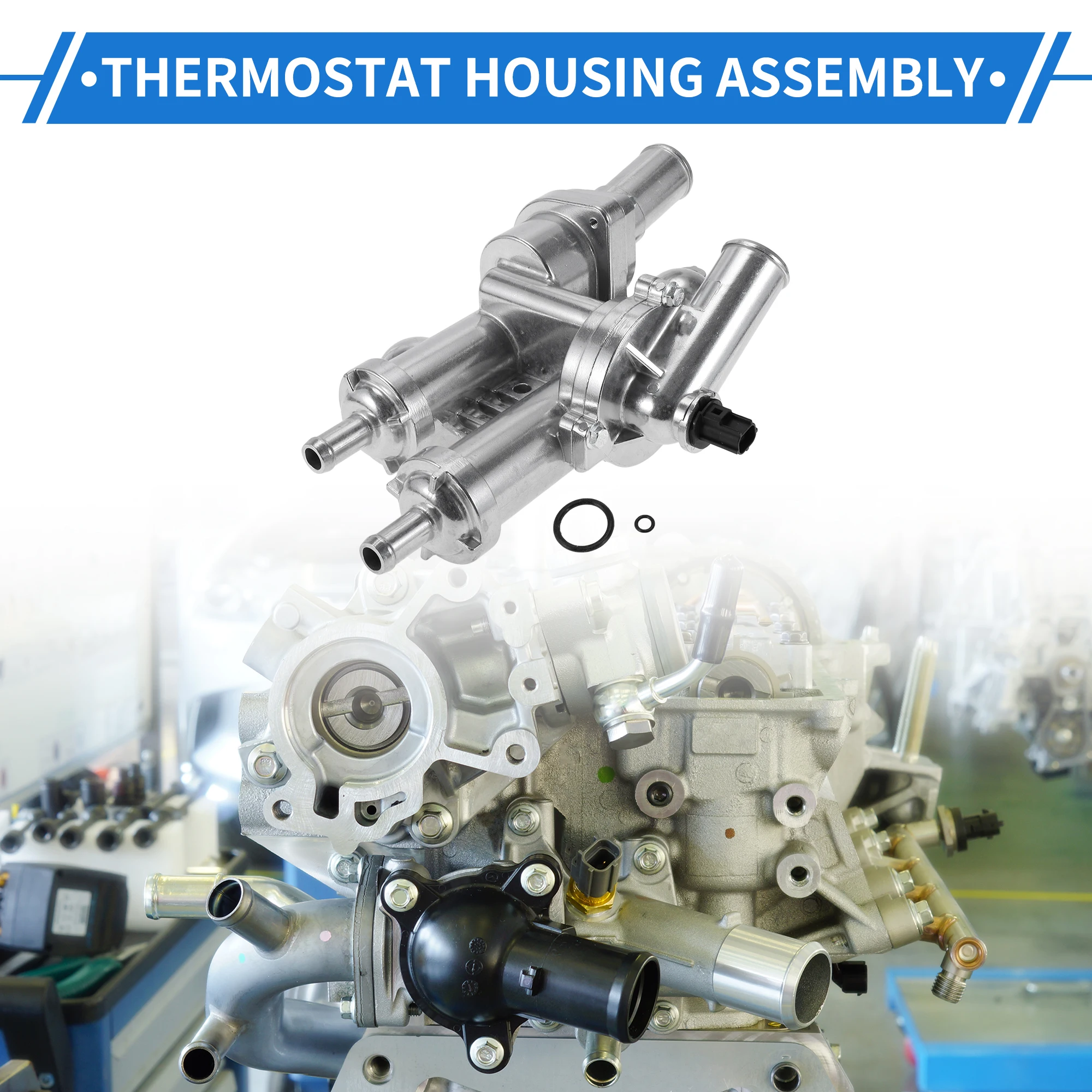 X Autohaux ترقية الألومنيوم ترموستات الإسكان ل دودج رحلة 2009-2020 68003582AB