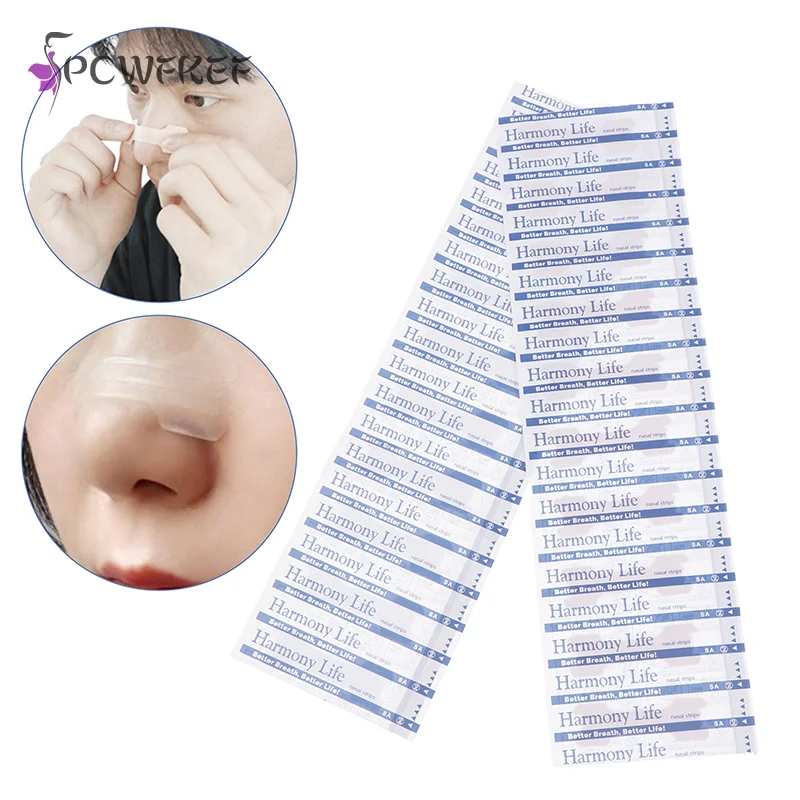 50pcs Anti-Snoring Strips Easier To Breathe Help Breathing Reduce Snoring Nasal Strips Better Sleep Breathe Health Care