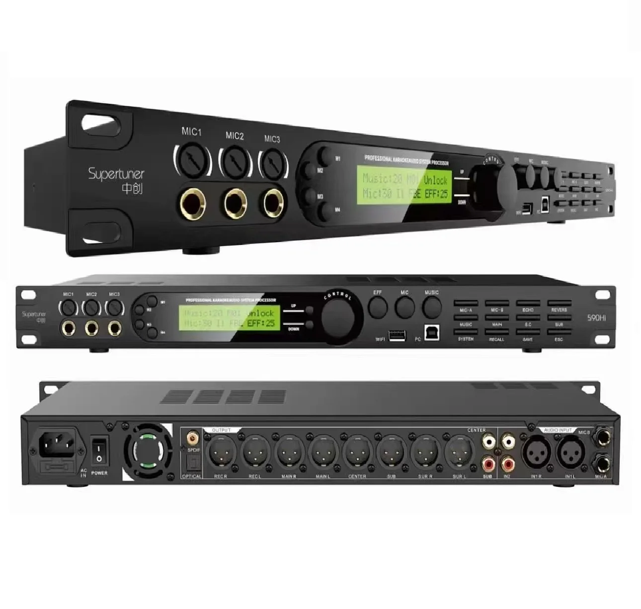 

590hi Factory Professional Digital Audio Processor Effects Hifi KTV Pub Audio Echo Audio Hifi Effects Mixer Sound Equipment