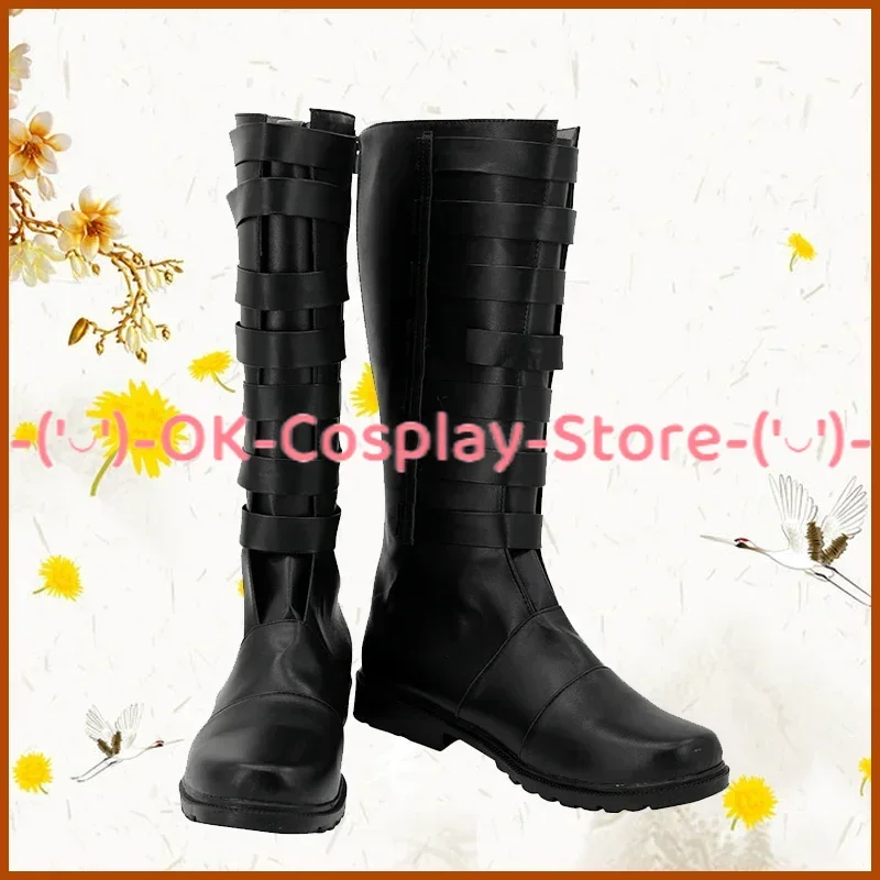 Scarpe Cosplay Moff decoder scarpe in pelle PU nera stivali di carnevale di Halloween Cosplay Prop Custom Made