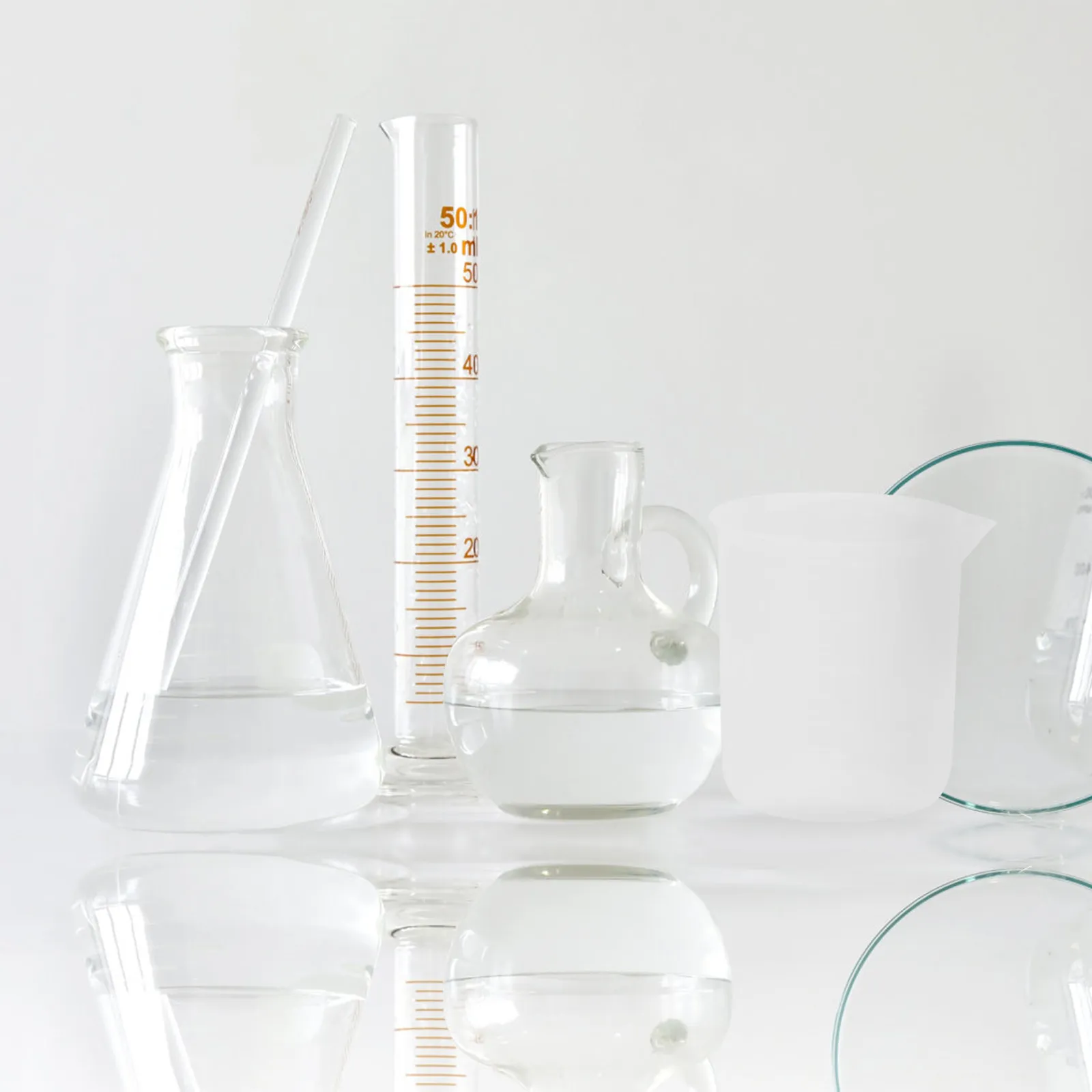 4 Pcs Cylinder Transparent Experimental Beaker Graduated Beakers with Cylinders Clear Calibrated