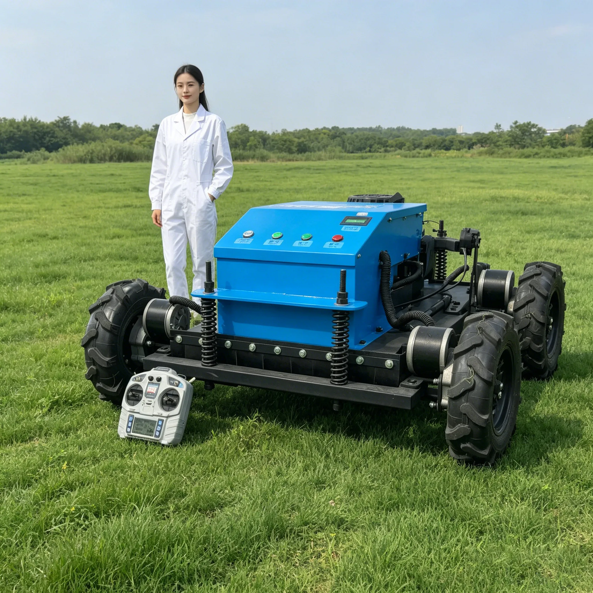 

Customized intelligent remote-controlled lawn mower, tracked high-efficiency weeding equipment for complex terrain