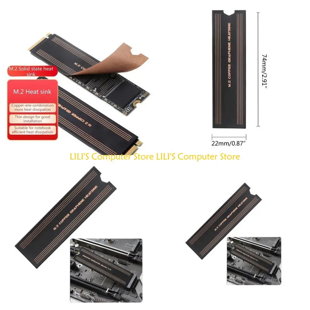 

A52B 2/4PCS Copper Plated Cooling Pad Notebook Gaming Laptop Memory Heatsink