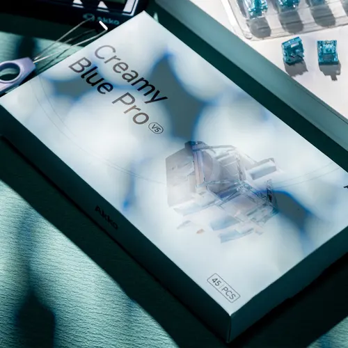 Imagen 2 del producto Akko V5 Pro interruptor azul cremoso 5 pines 45gf interruptor táctil Thocky lubricado de fábrica Compatible con teclado mecánico Cherry MX