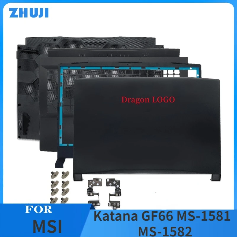 NEW Laptop Frame LCD Back Cover/Front Frame/Hinges/Palmrest/Bottom Case HDD Bracket For MSI Katana GF66 MS-1581 MS-1582 Series