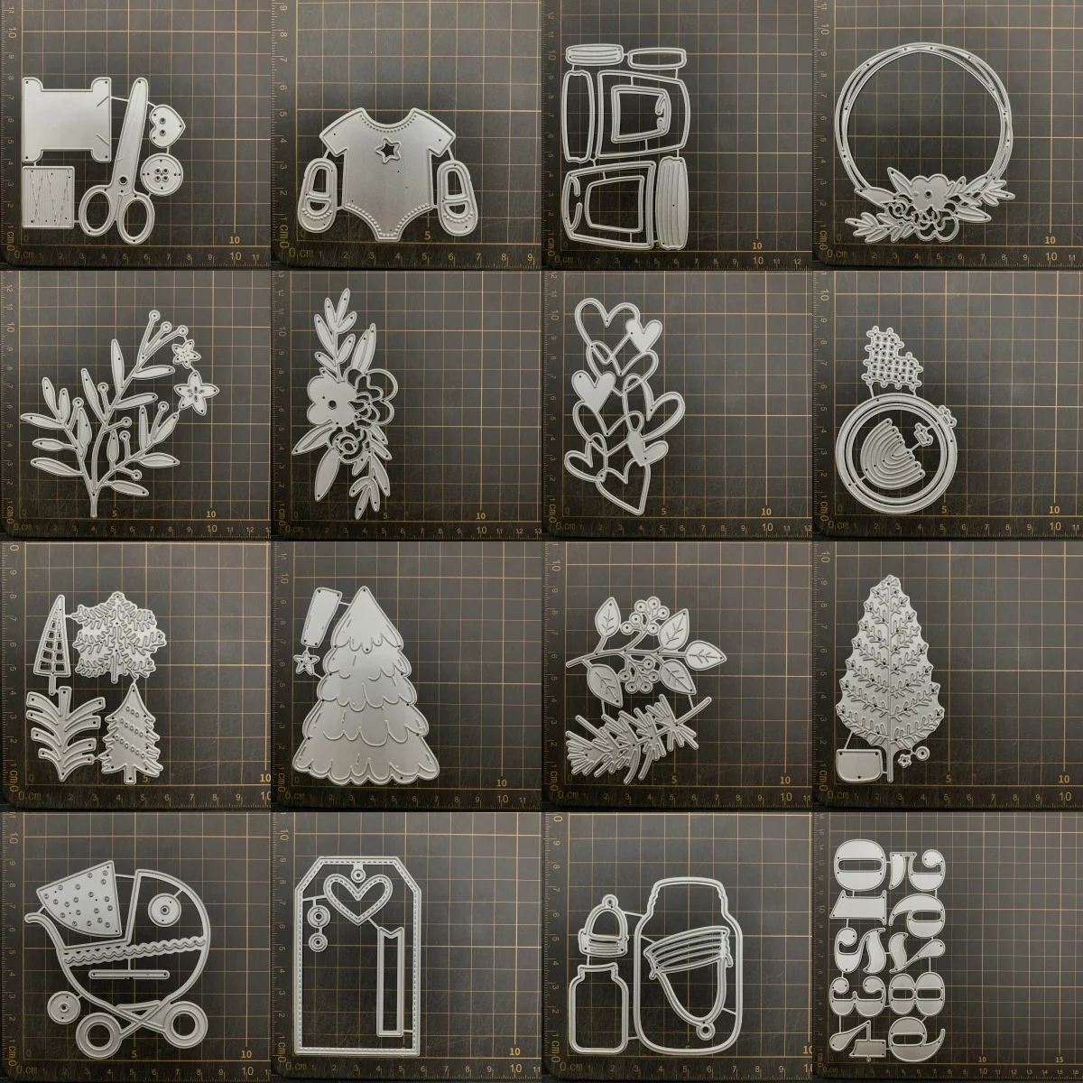 9 kinds Tree heart Stroller Metal Cutting Dies Stencils For DIY Scrapbooking Decorative Embossing Handcraft Die CutsTemplate