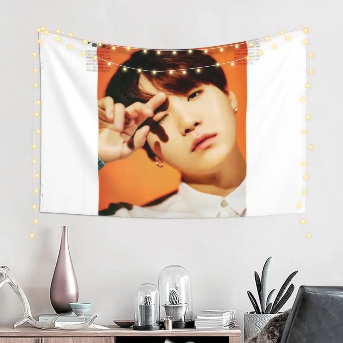 yoongi - Tapestry Room Decorations Aesthetics Living Room Decoration Room Decor Korean Style Bedrooms Decorations Tapestry