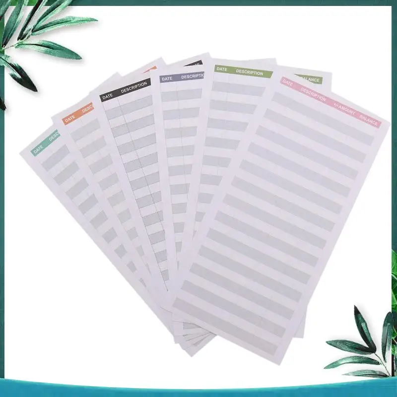YSS-120 Pieces Expense Tracker Sheets Budget Trackers Paper Fit Budget Envelopes Banknote Envelope Budget For Personal