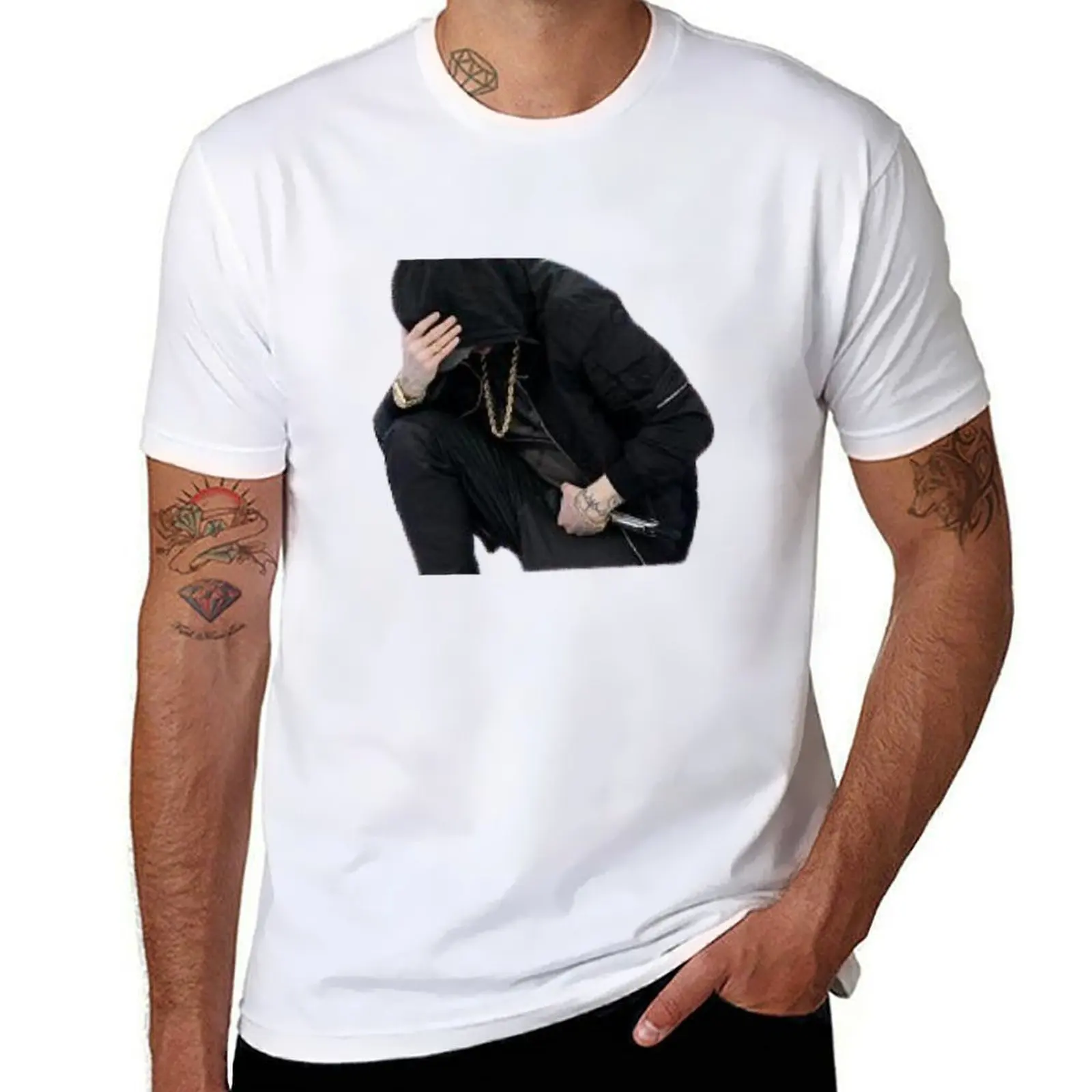 

Eminem Kneel T-Shirt graphic t shirts for man man t shirt heavy cotton T-Shirt
