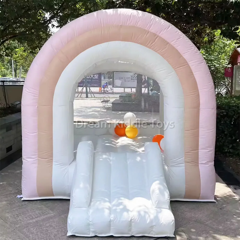 Rainbow Bounce House Jumping Inflatable Castle Inflatable Bouncer Jumping Castle For Kids