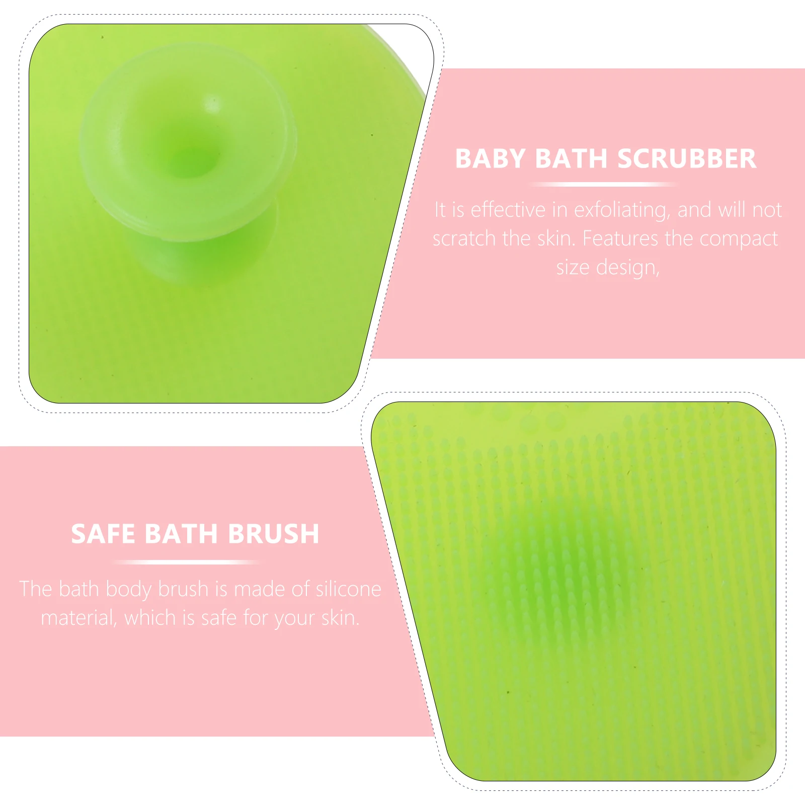 

5pcs Shower Silicone Brush Scalp Massage Shampoo Scrubber Gentle Shampoo Brushes Small Size Lather Cleaning Exfoliating