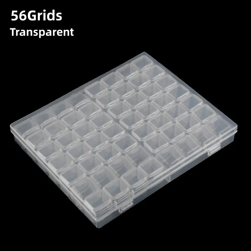 56 Grids DIY Diamond Painting Storage Box Craft Embroidery Accessory Organizer Case Removable Plastic Jewelry Beads Storage Box