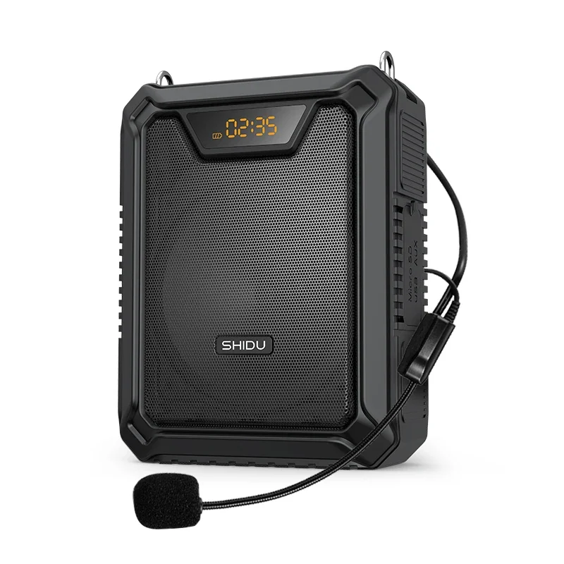 M808 Output Power 18Watts SHIDU Sound System IPX 5 waterproof Loudspeaker Tourist Guider Amplifier with Wired Mic Headset