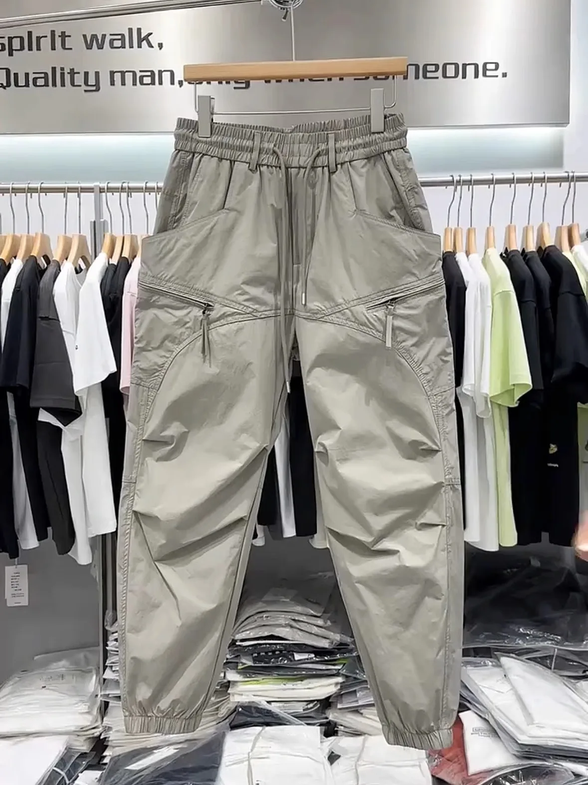 

Новые мужские летние тонкие рабочие брюки 2025 года, повседневные модные свободные дышащие брюки-карго Harlan для молодежи Vitali Sle