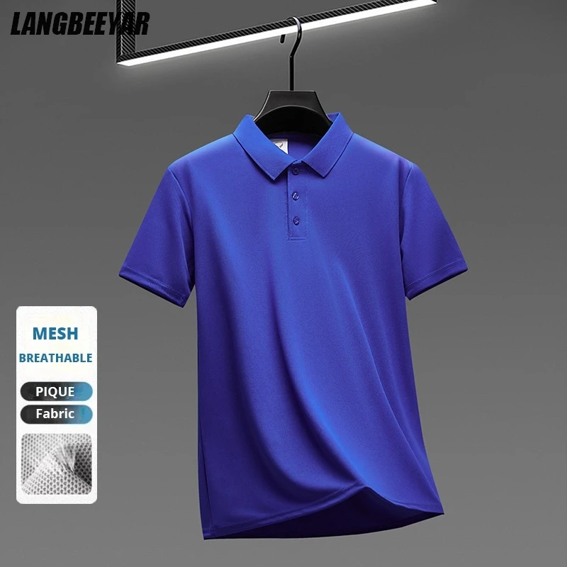 

Top Quality New Summer Brand Polo Shirt For Men Neck Short Sleeve Plain Solid Color Casual Tops Fashions Men Clothing