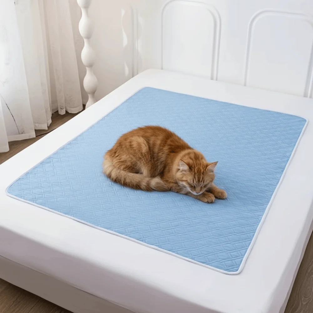 Washable Adult Care Urine Pads Breathable Stain-resistant Menstrual Leak-Proof Sheet Pad Rhombus Quilted Waterproof