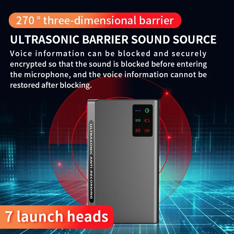 Anti-Recording Jammer | Portable Privacy Protection Device | Blocks Eavesdropping and Recording | Ideal for Business Mee