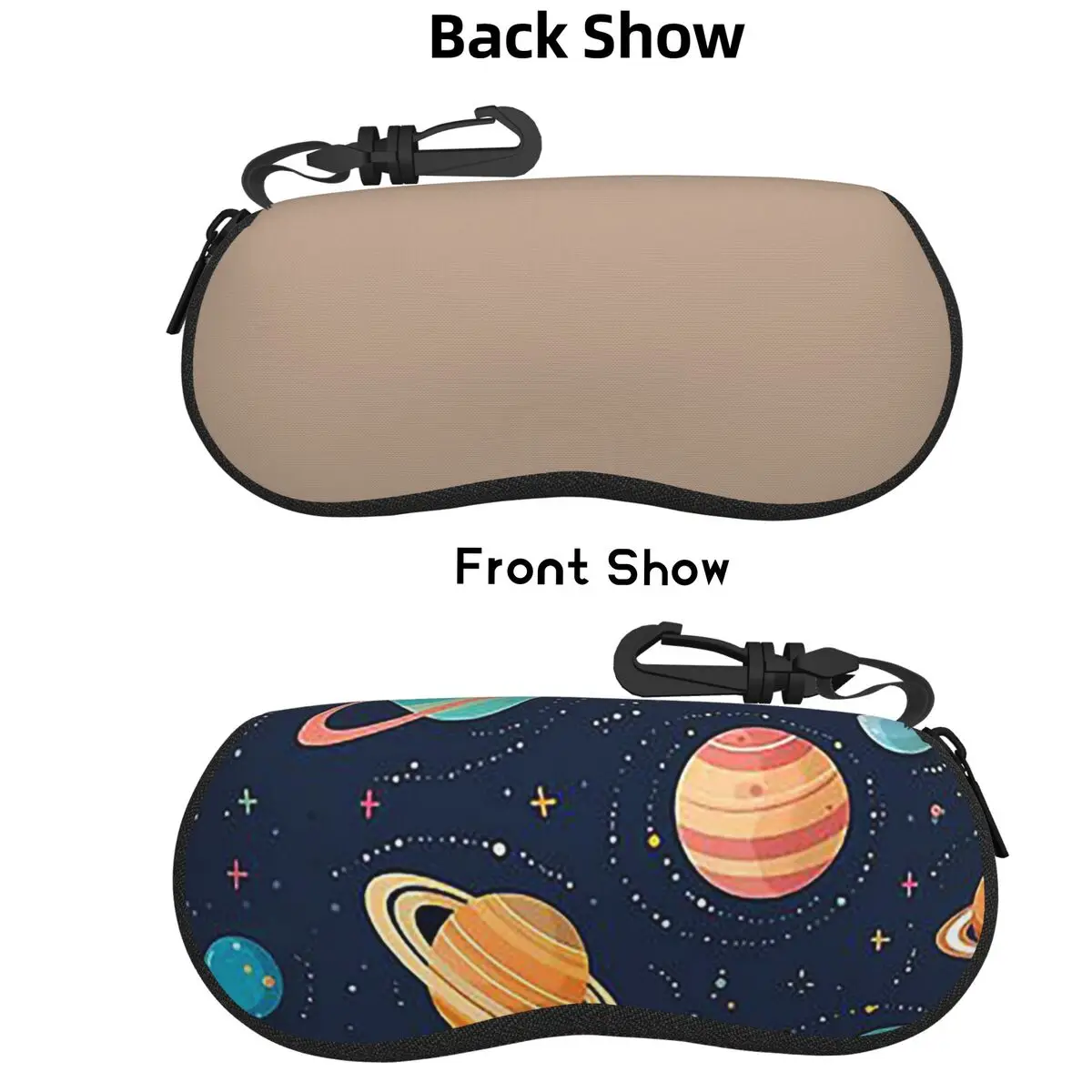 

Solar System Space Planets Universe Shell Glasses Case Protective Sunglasses Box Women Men Soft Eyeglass Bag Pouch